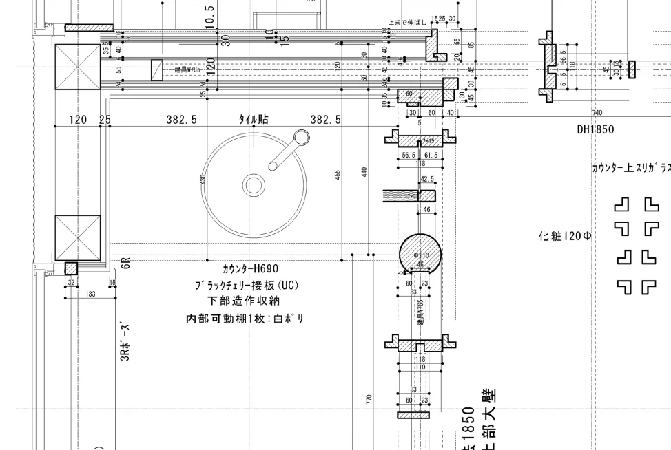 施工図に基づいた木造の架構